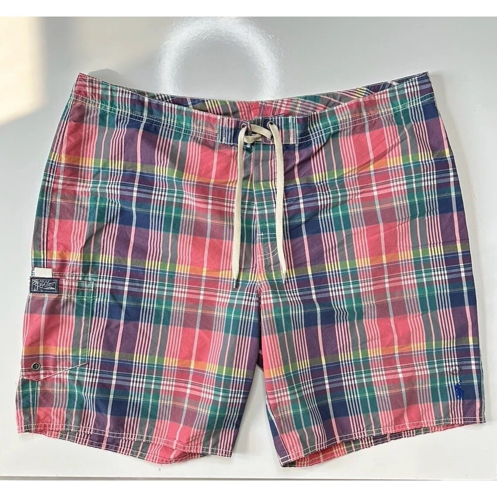 Polo Ralph Lauren Swim Board Shorts Multicolor Plaid / Men's 40